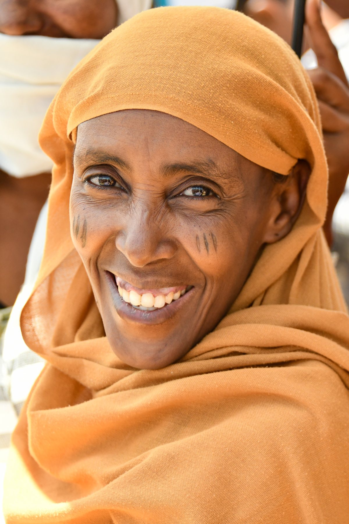 Woman smiling