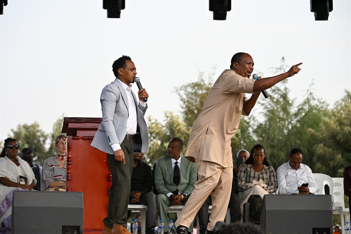 Preaching from the crusade platform