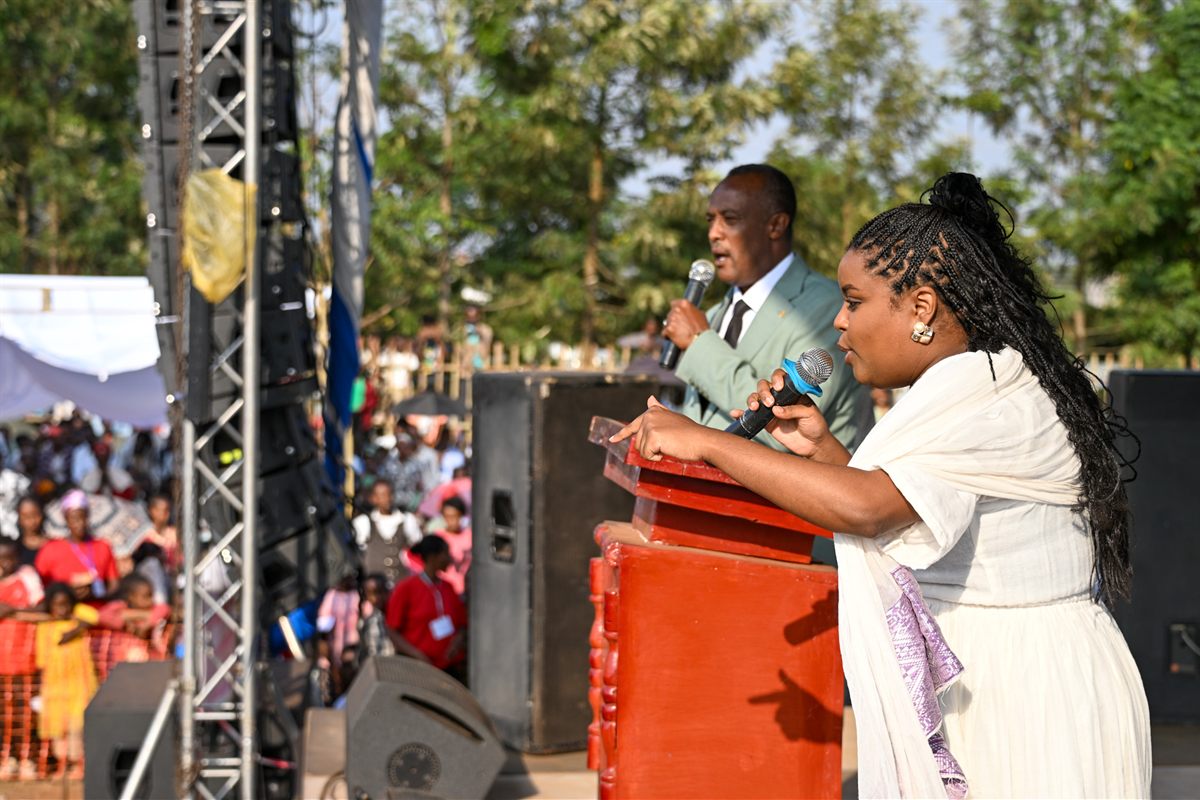 Ministry leaders speaking from the pulpit