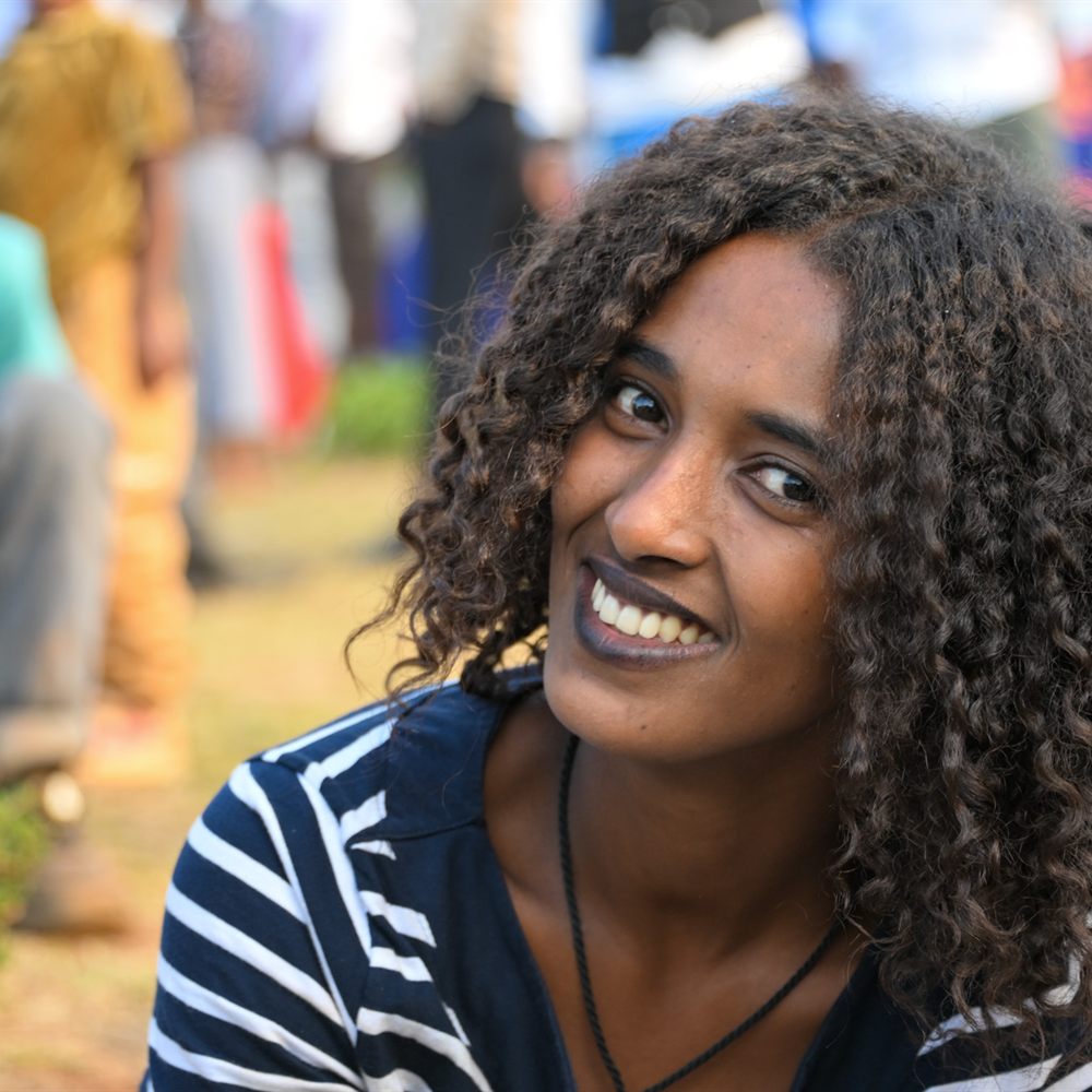 Young woman smiling