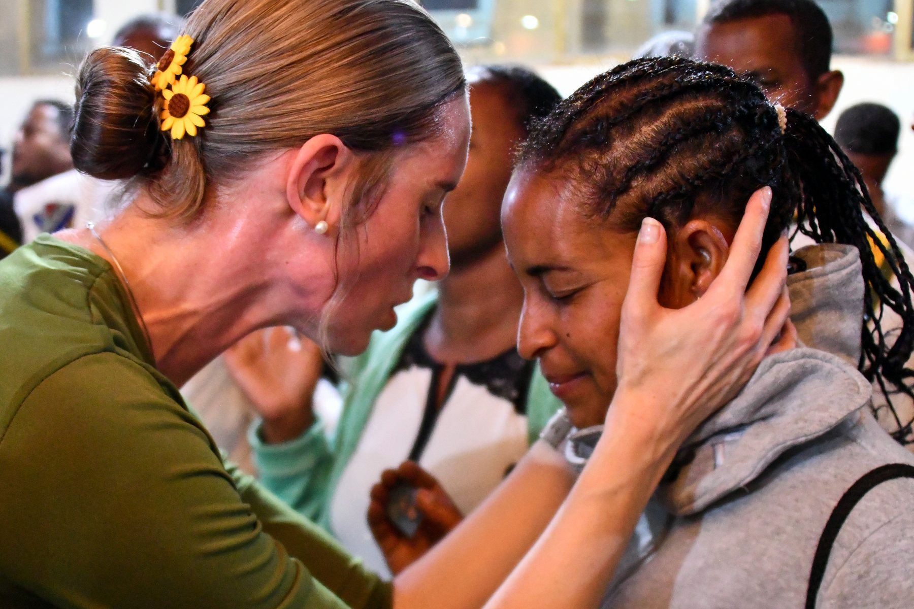Prayer ministry at an invitation event